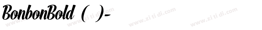 BonbonBold 普通(西方)字体转换